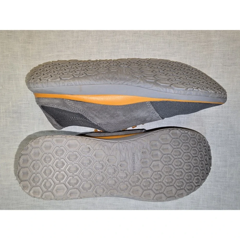 Merrell Men's Grey/Orange Airmesh Lightweight Sneakers Shoes Comfortable Size 11